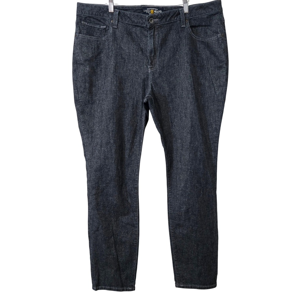 Lucky Brand Ginger Skinny Jeans Charcoal Metallic Plus Size 20W 29 Inseam Womens